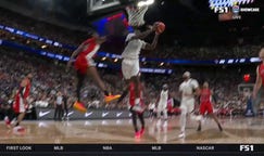 Anthony Edwards finishes an acrobatic layup, shrinking United States' deficit against Canada